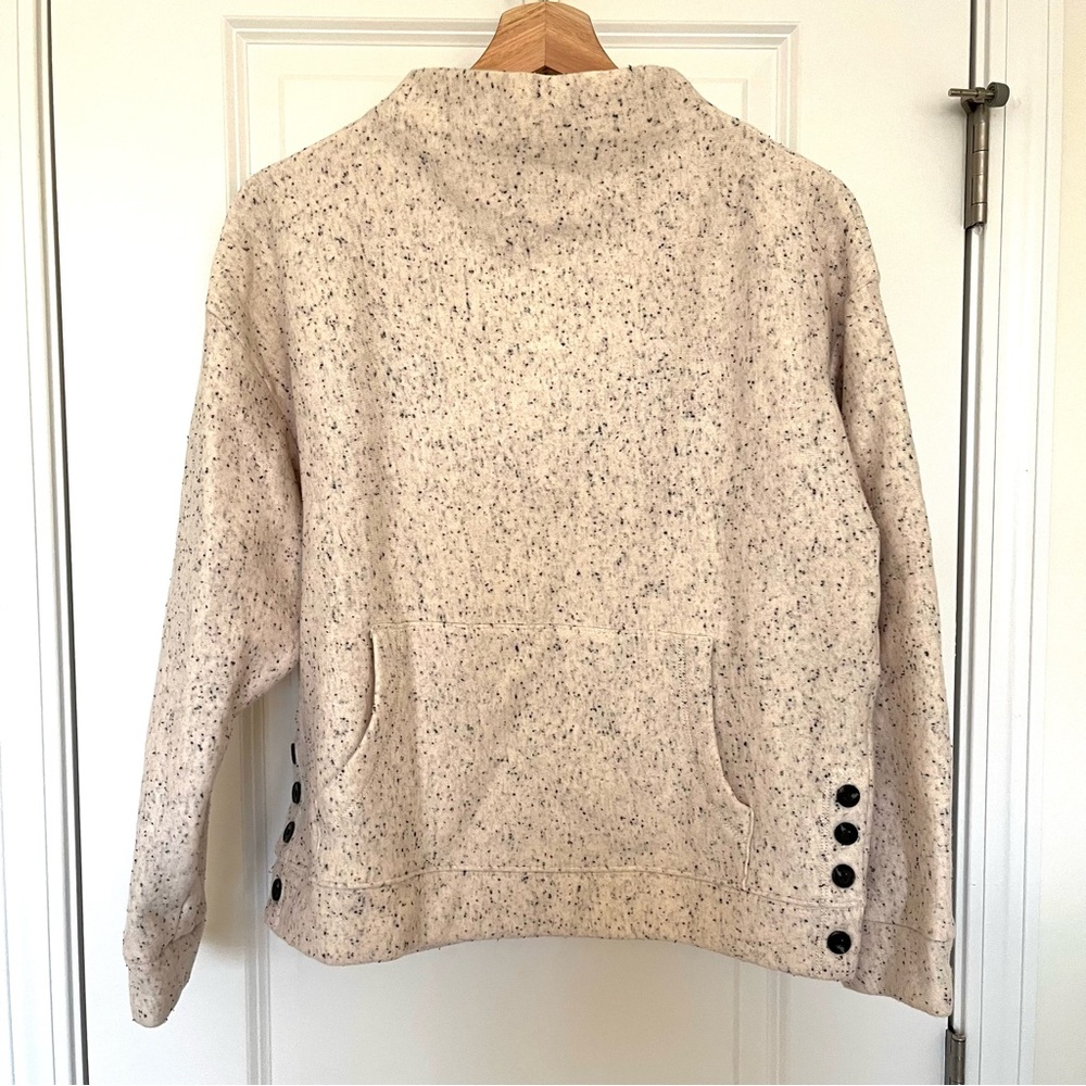 Madewell Donegal Mockneck Side-Button Sweatshirt